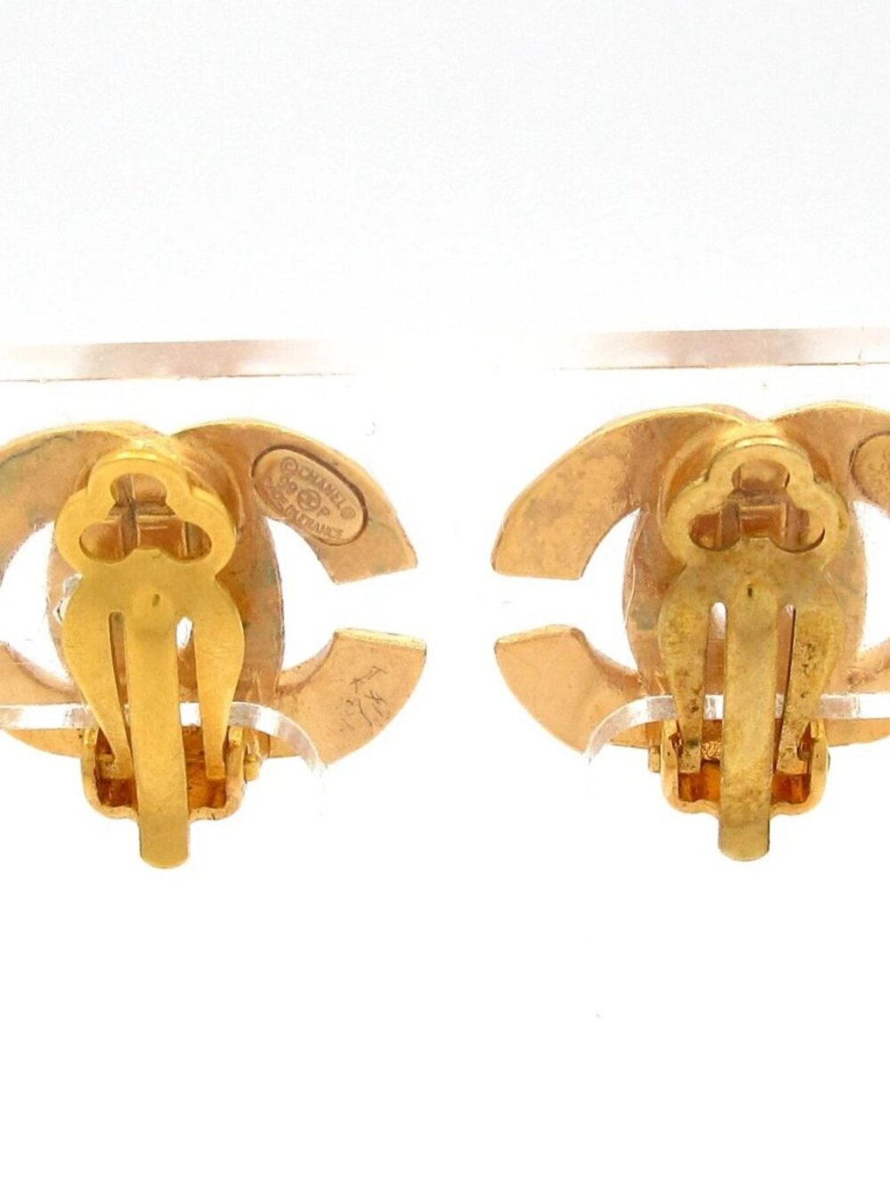 CHANEL Gold Hardware Clip On Earrings - Picture 3 of 5